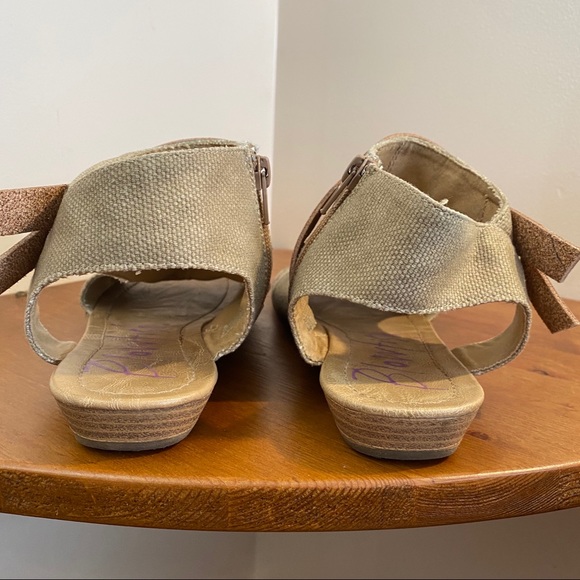 Blowfish Malibu wedge sandal. Tan canvas. - Picture 7 of 7